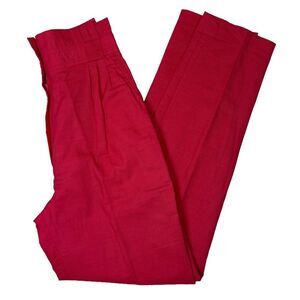 Vintage Smart Parts Hot Pink Ramie Cotton High Waist Trousers NWT